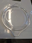 Vintage Pyrex 470-C Casserole Clear Glass Lid Only Flat Tab Handle MCM Round