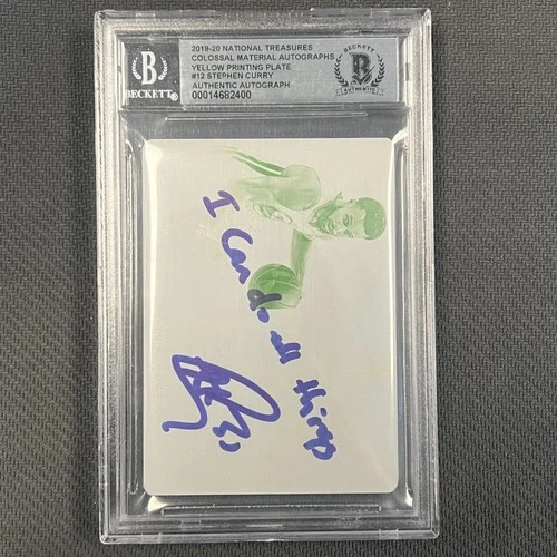 Stephen Curry 1/1 2020 12 BGS Auto 10 Signed/Auto Printing Plate NT NBA Panini
