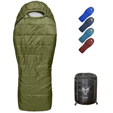 0 Degree Mummy Sleeping Bags for Adults Camping | XXL Big and Tall 3-4 Season...