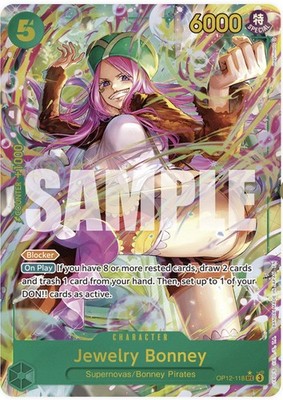 Jewelry Bonney OP12-118 SEC parallel Alt Art One Piece TCG Legacy Master English
