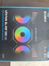 Lian Li UNI FAN SL-INF 120 RGB 3 Pack 120mm Black ARGB Case Fans Set Kit