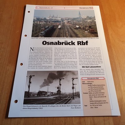 Archiv der dt. Bahnhöfe - Bahnhöfe A-Z - Osnabrück Rbf / 4 Seiten