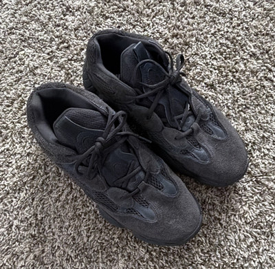 adidas Yeezy 500 Utility Black F36640 Low Top Lace-Up Mesh Men's Sneaker