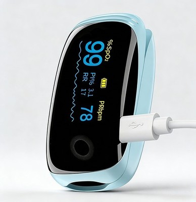 Rechargeable Pulse Oximeter Fingertip Oxygen Monitor Fingertip w/SpO2 Pulse Rate