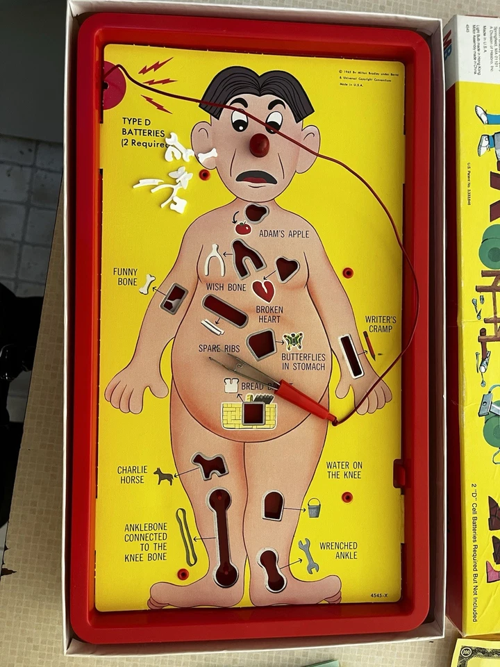 VTG 1965 Milton Bradley OPERATION Skill Game Board Game Smoking Doctor Tested - Image 4 of 4