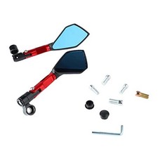 Motorcycle Rear View Side Mirrors, Universal Motorcycle Bar End Mirrors Red