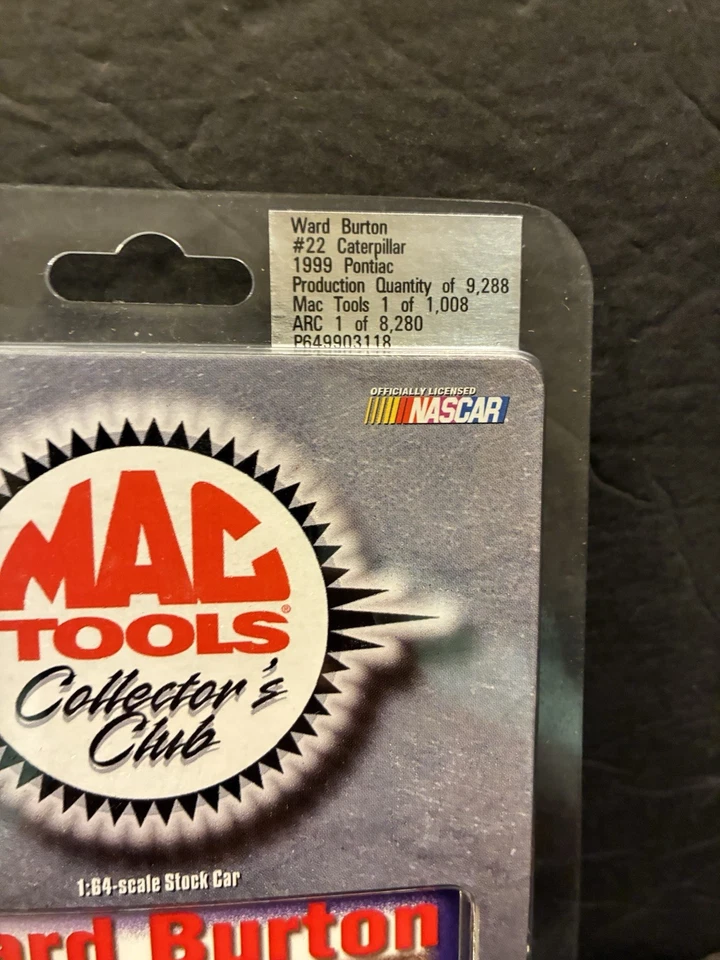 Action Mac Tools Collector Club Number 22 Ward Burton Car 1:64 - Image 2 of 4