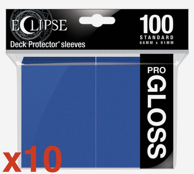 #ad UltraPRO Eclipse Gloss Blue Deck Protector Card Sleeves Standard Size 1000ct $75.00