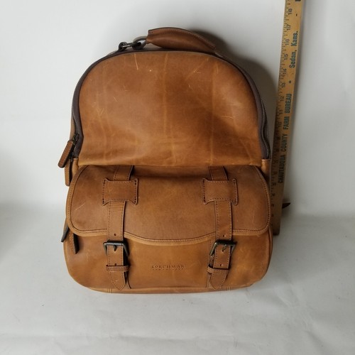 KORCHMAR - Lewis - Luxus klassischer Lederrucksack - braun - Bild 8 von 15
