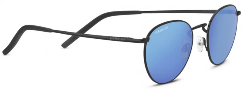 ÓCULOS DE SOL SERENGETI HAMEL 8926 BRILHANTE GUNMETAL POLARIZADO 555 AZUL ITÁLIA - Imagem 4 de 4