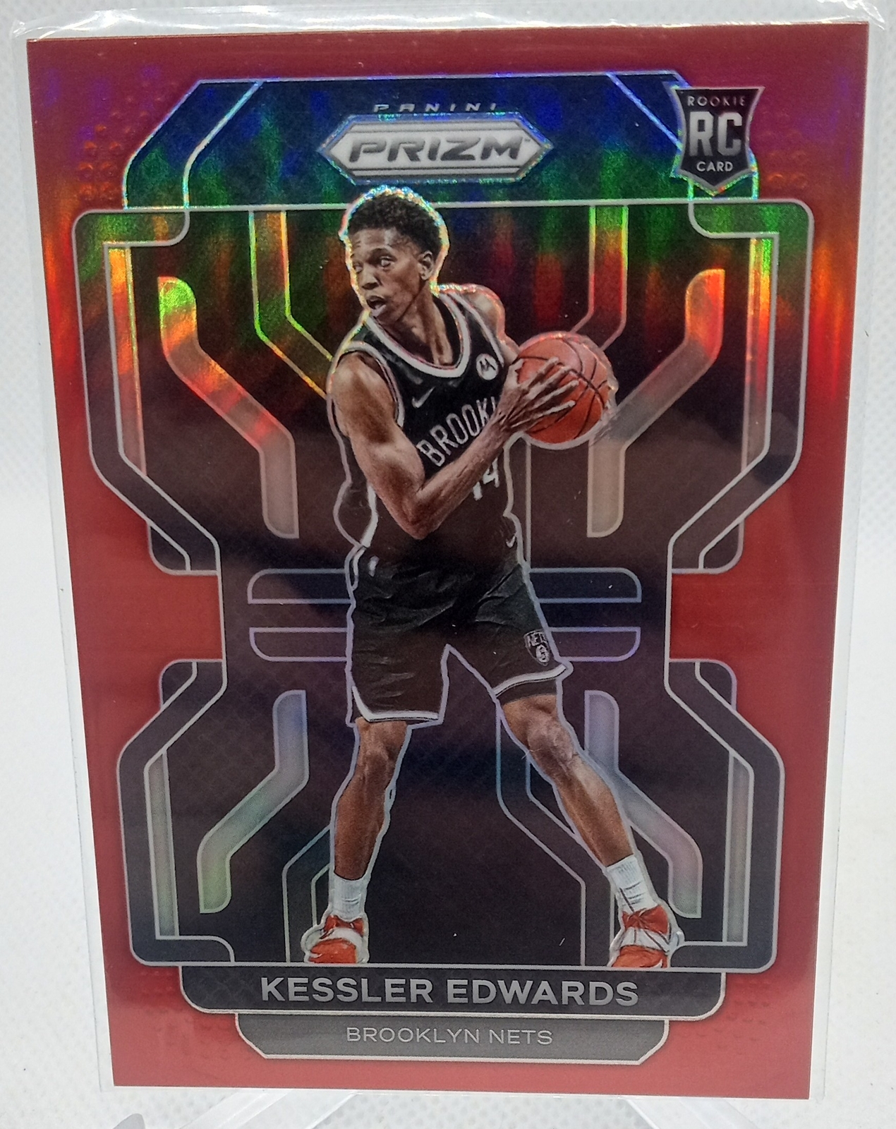 2021-22 Panini Prizm #284 Kessler Edwards Red #/299 Red Prizm Rookie