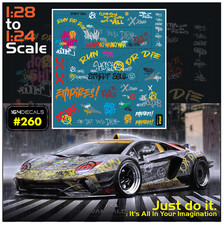 Graffiti Water Slide Decal White Toner  1/24 ...