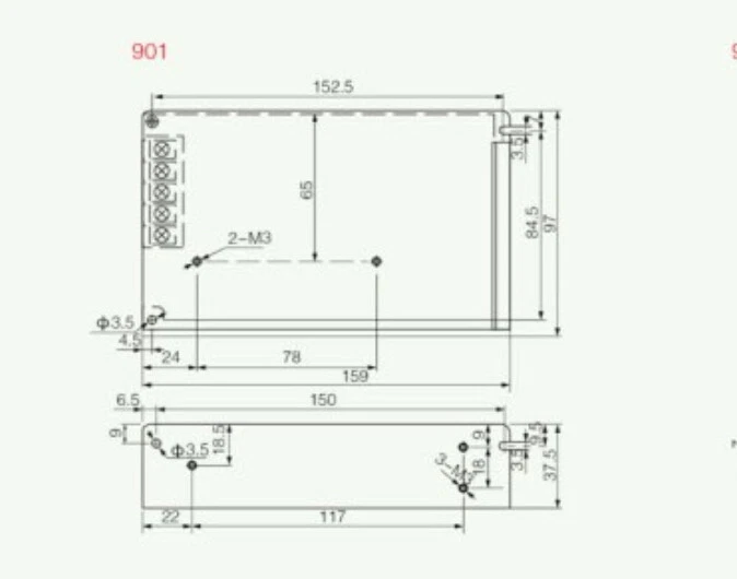 T-50B Output Switching Power Supply 5V5A 12V1A -12V1A - Image 3 of 4