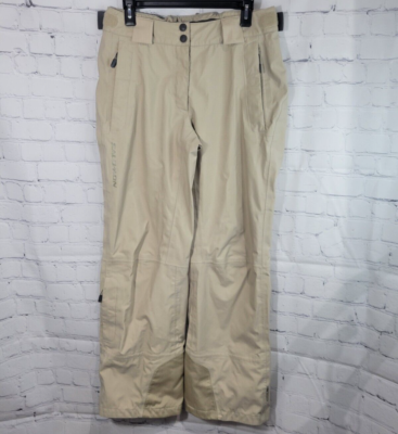 Salomon Snow Pants Womens SZ 12 Beige Snow Board Ski Insulated