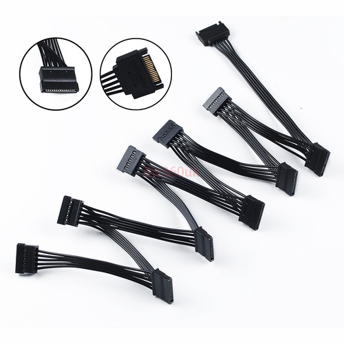 SATA Power 15 Pin 1 Male To 5/8/10/ Female Splitter Hard Drive Cable for HDD SSD - Picture 40 of 49