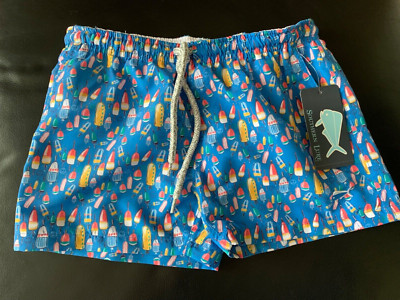 SOUTHERN TIDE Jungen ozeanblaue Lutscher Badehose, Größe 6 Jahre