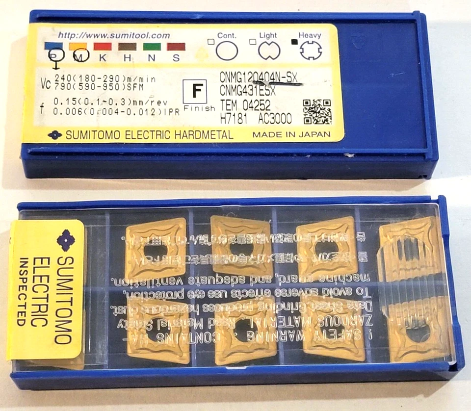 CNMG 432 EUX AC3000 SUMITOMO *** 10 INSERTS *** FACTORY PACK ***