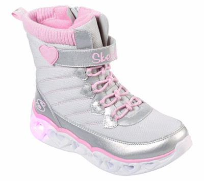 skechers heart lights pink