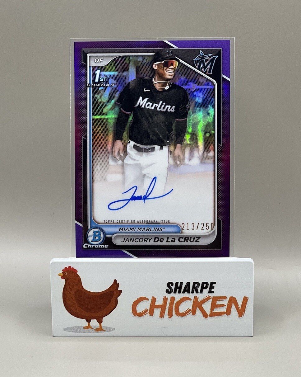 2024 Bowman Chrome Jancory De La Cruz 1st Purple Refractor /250 Auto #CPA-JDL
