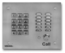 Viking Electronics K-1700-3 Handsfree Phone W/ Key Pad - Stainless