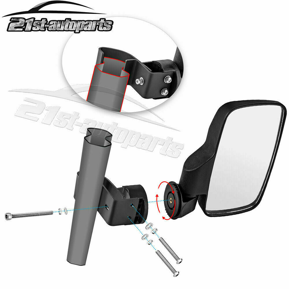 Center Mirrors Mount Kit Foldable Side Mirrors For CanAm Defender HD5 HD8 HD10 eBay