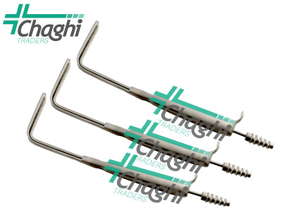 Gerbault Suction Retractor Blades Size 6mm Length 20cm 3 PCs Set plastic surgery