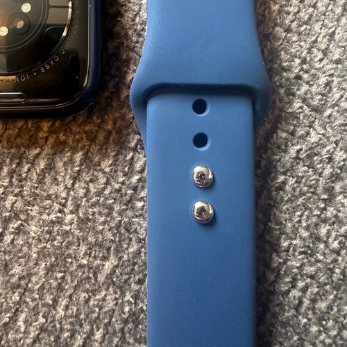 APPLE WATCH Series 6 44mm Aluminum & Ceramic Case Blue Band - Worn Once/Band New - Zdjęcie 4 z 8