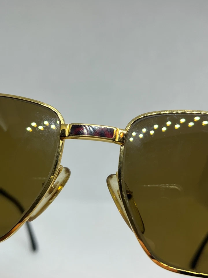 Occhiali da sole Vintage DUNHILL 6057 43 sunglasses  Austria 80's GOLD PLATED - Imagen 4 de 4