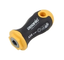 Felo Ergonic 1/4" Stubby Bit Holder Comfort Grip Spinner Handle 61585