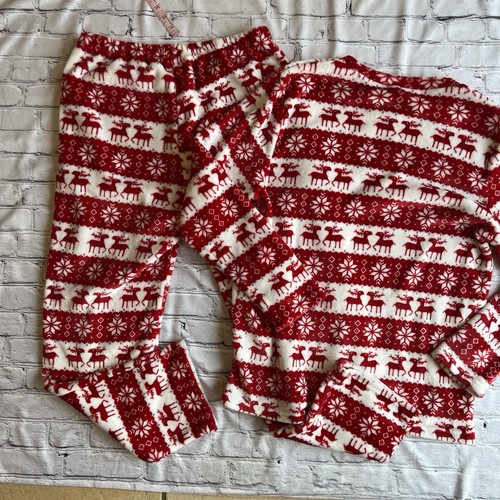 Christmas Pajamas 2pc Set Womens XL Fair Isle Print Holiday Pictures Cards Cozy - Picture 14 of 15
