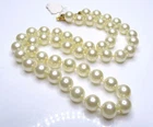 Vintage Glass Pearl Necklace Costume Jewelry