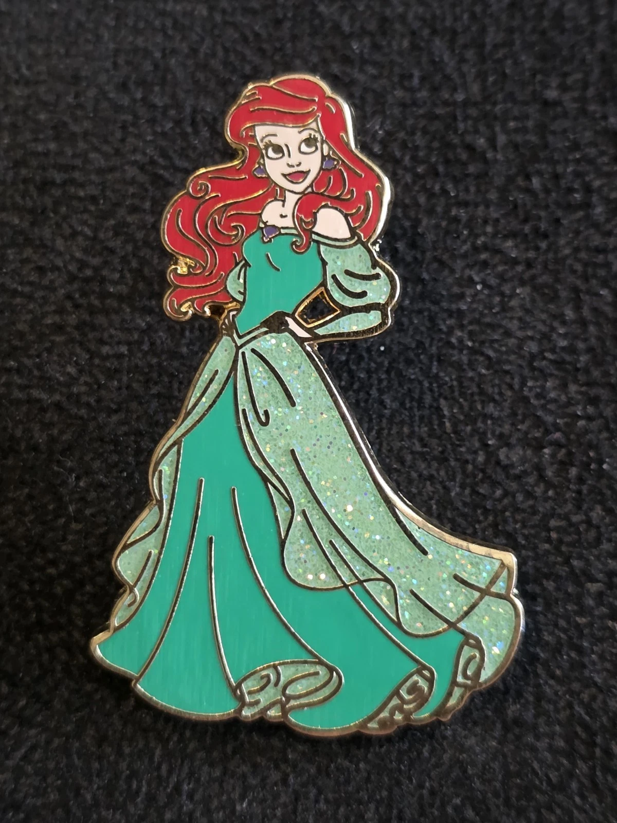 Disney Pin Human Ariel Princess Glitter Dress Little Mermaid (F)