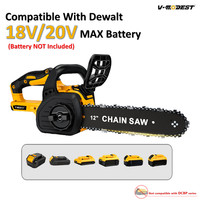 12 Cordless Brushless Chainsaw For DEWALT 18/20V Battery With 2/4 Chain 1200W