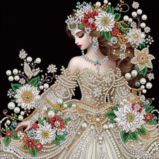 Diamond Painting Kits for Adults Lady, 5D Special Shape Diamond Art Kits for Be