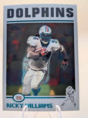#ad 2004 Topps Chrome Ricky Williams football card #55 Miami Dolphins $1.85