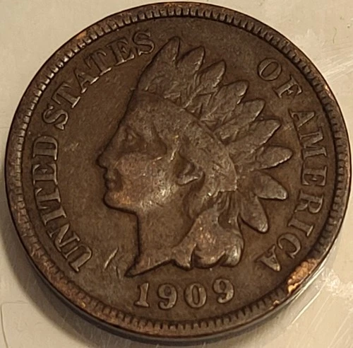 1909 1C Indian Head Penny Cent! Good Condition Vintage US Coin!