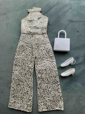 Vintage Barbie Outfit Petra PEGGY Plasty 5756 v. 1971 Kleid + Schuhe, Tasche