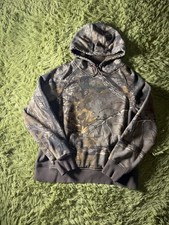 Carhartt Realtree Camo Hoodie Women's XL 16/18 Ribbed Cuffs Pockets  