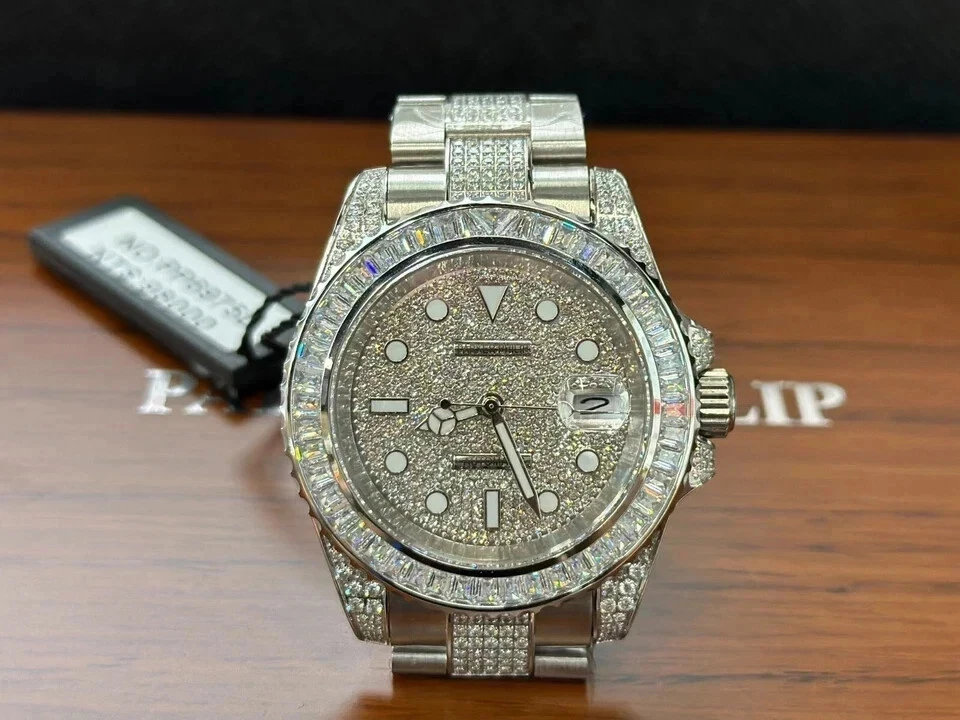 Patek Philippe — Parker Philip Automatic Stainless Steel Diamond Watch (Silver) PP6975D-1