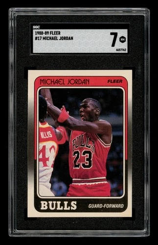 1988-89 Fleer Set-Break # 17 Michael Jordan SGC 7 NM