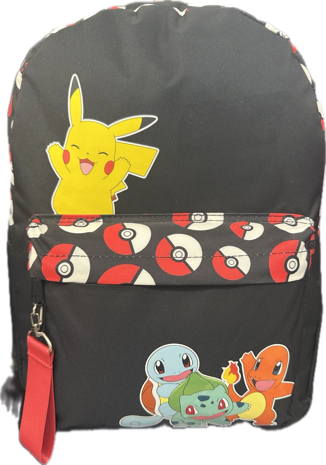 Large Backpack - Pokemon - Pikachu PokeBall Black 16