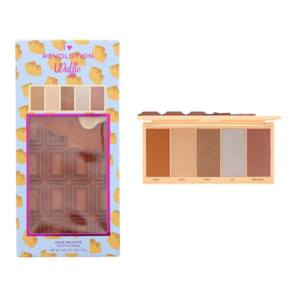 Makeup Revolution Light I Heart Revolution Waffle Chocolate Eyeshadow Palette - Image 3