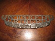 Vintage Antyk Żeliwny Metal Wonder Wringer Ręczna tabliczka etykietowa korby