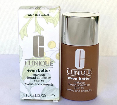 Clinique Even Better Makeup Foundation SPF 15 ~ WN 115.5 Mocha (D) ~ 1 fl oz NEW