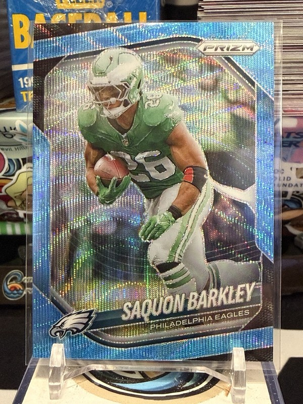 Saquon Barkley BLUE WAVE PRIZM /230 - 2025 Panini Prizm Philadelphia Eagles TZ