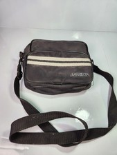 Minolta Camera Bag Shoulder Strap Vintage Black Nylon Front Pocket