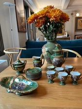 Vintage Royal Vienna Carlsbad Napoleonic Tea Set Service For 6 With Platter