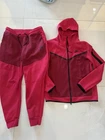 Womens Nike Tech Deep Pink Magenta Black Jogging Set Outfit Size Large