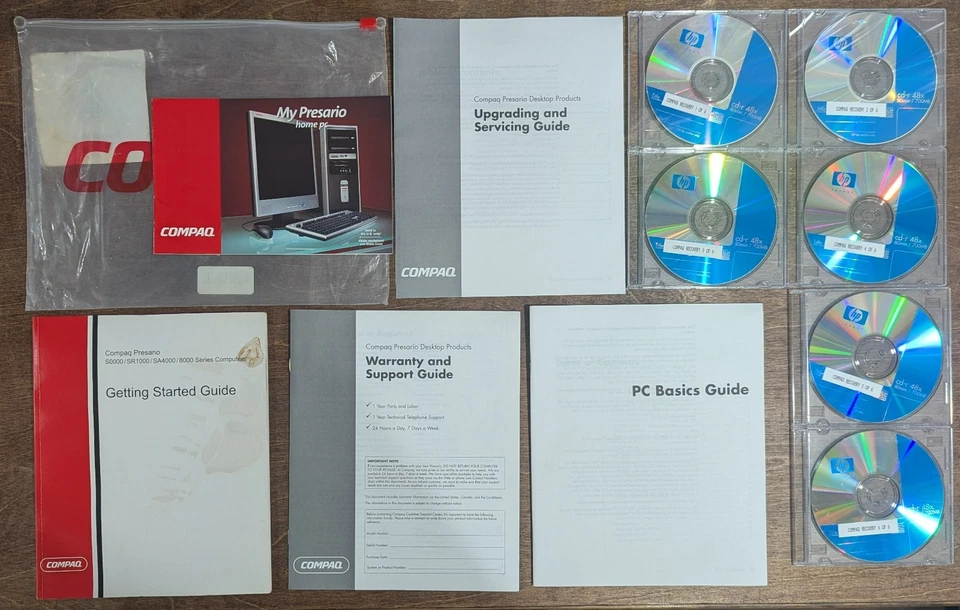 Vintage Computer Manuals Disks Compaq AOL HP Printer User Guides Adverts Charts - Image 2 of 4