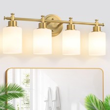 23'' 4-Light Bathroom Vanity Light, Brushed Gold Vanity Light Fixture